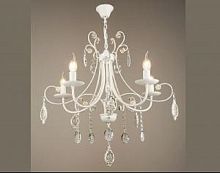 Люстра потолочная пятирожковая Мелодия Света E27 Белая картинка 